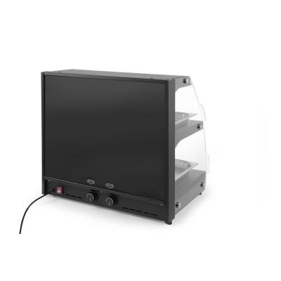 Vitrína ohřívací nastavitelná – křemíková, HENDI, 2 patra, 230V/560W, 650x485x(H)630mm | 233962
